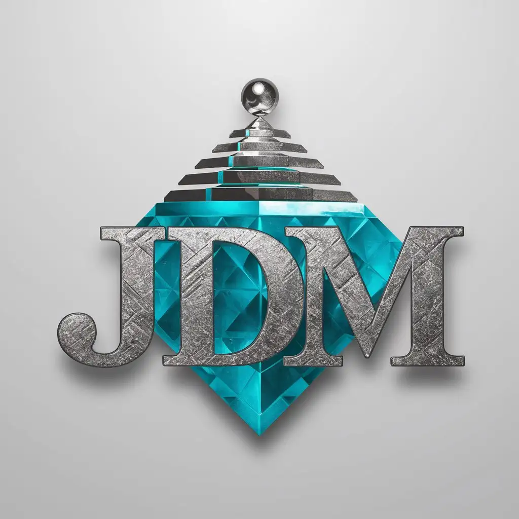 LOGO Design For JDM Aquamarine Luxurious Pyramid with Stylized Ball