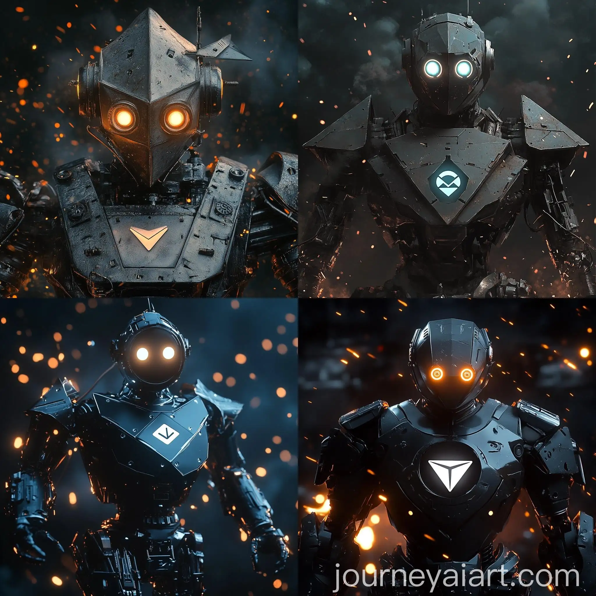 Menacing-Robot-with-Telegram-Paper-Plane-Icon