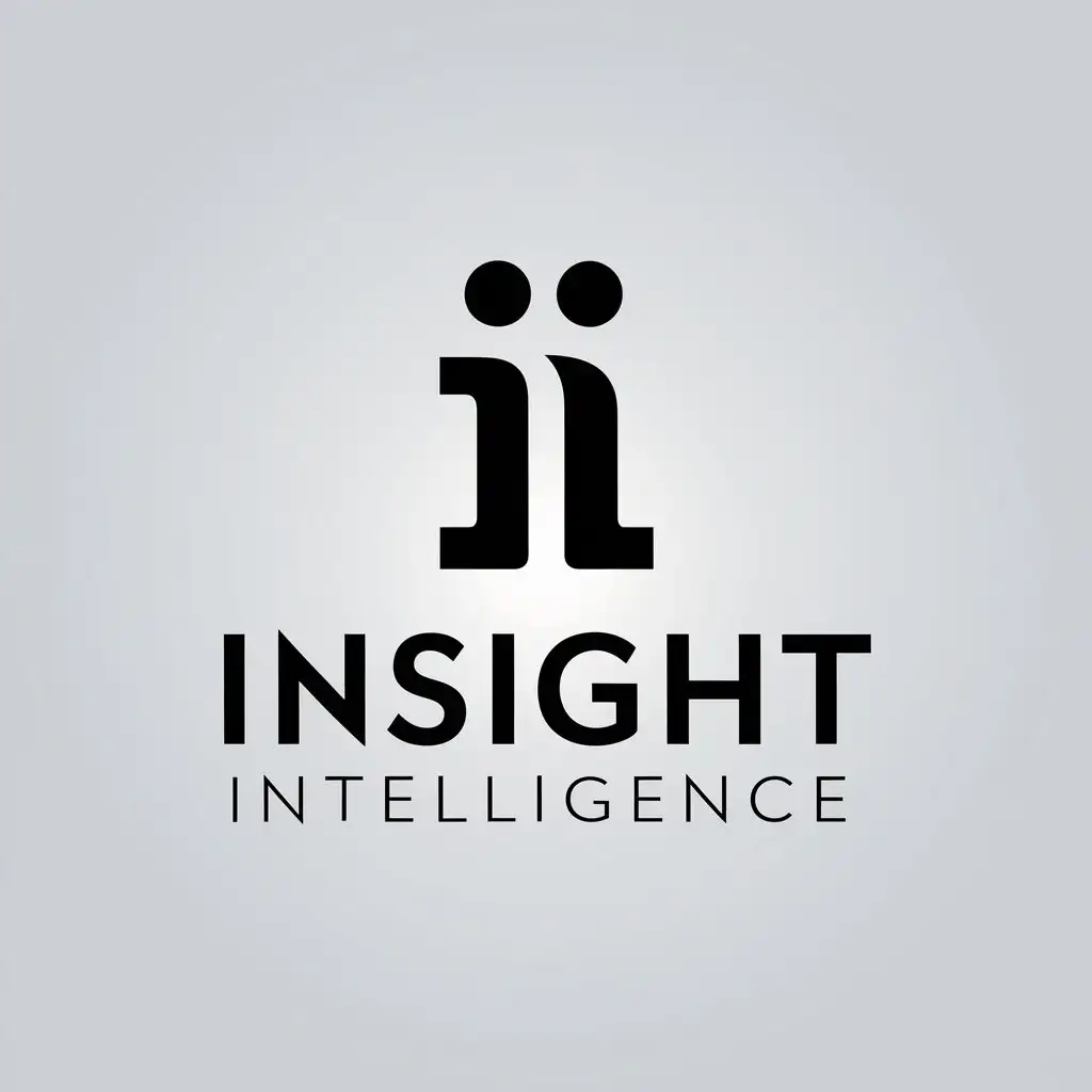 a vector logo design,with the text "insight intelligence", main symbol:i2,Moderate,be used in Technology industry,clear background