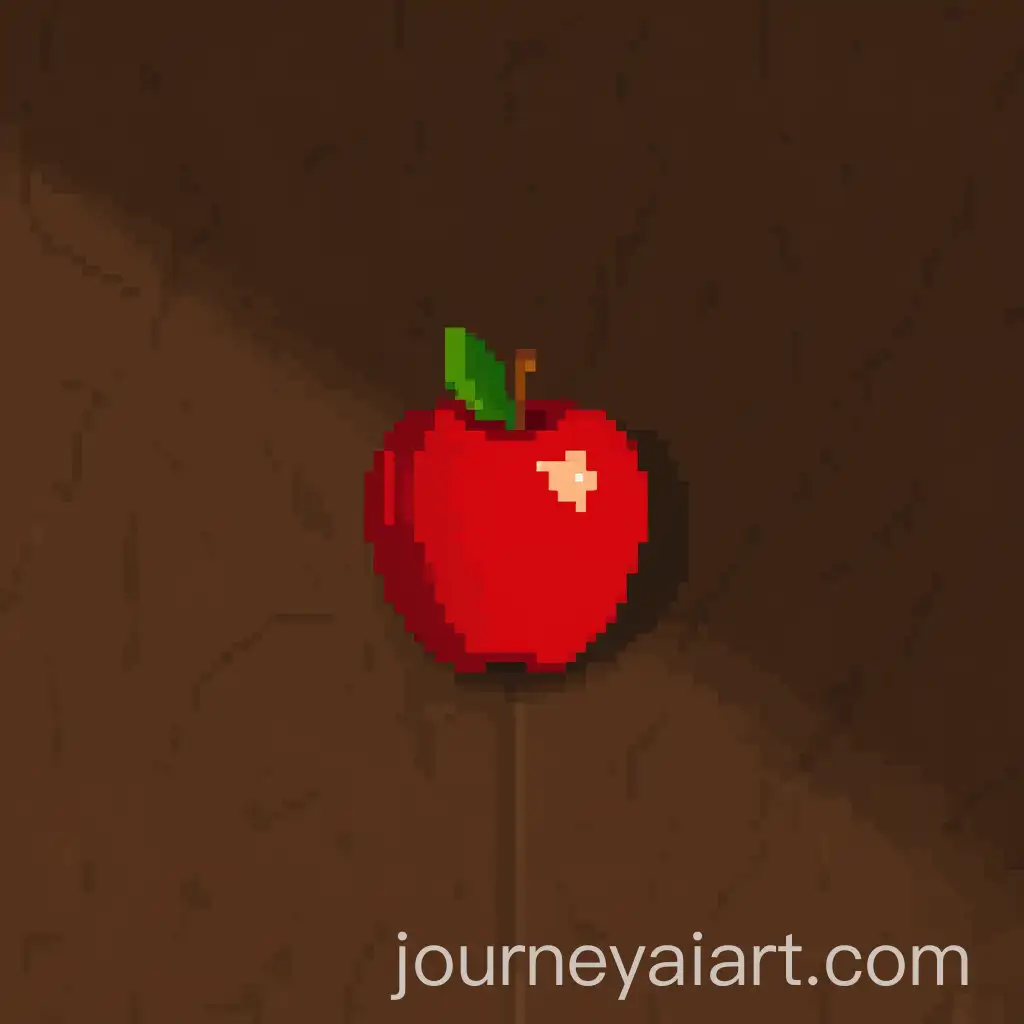 Vibrant-Red-Apple-Resting-on-a-Rustic-Wooden-Table