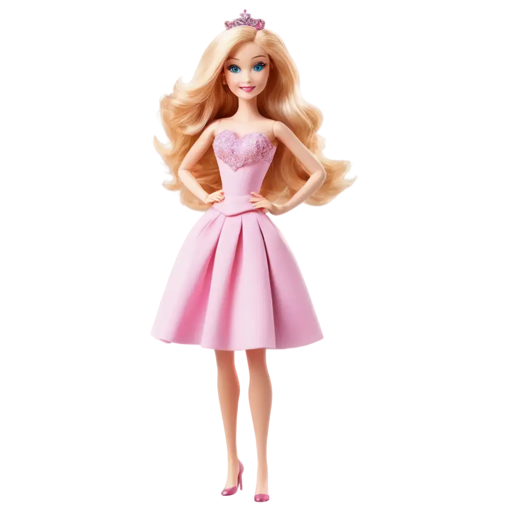 Glamorous-Barbie-Girl-PNG-in-aPNG-Image-Prompt-Analysis-Dreamy-Cartoon-Style-Perfect-for-Fashion-Animation-More