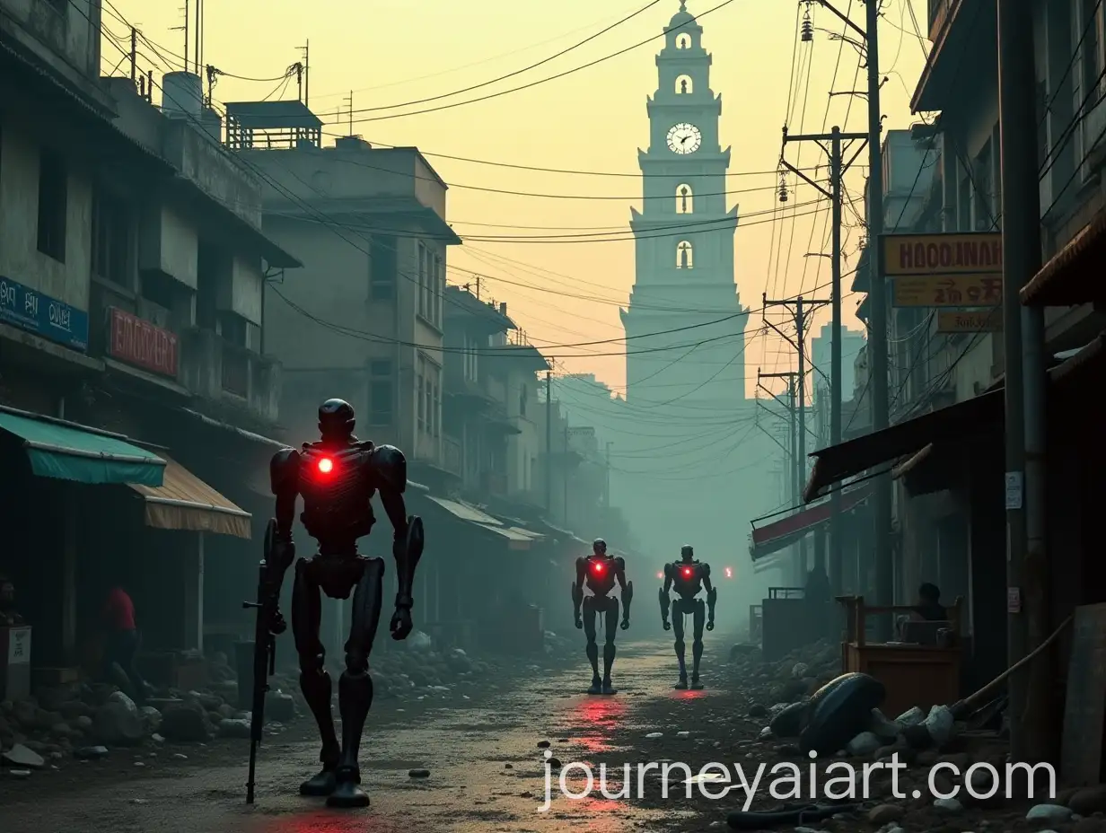 Dystopian-Tamil-NaduDystopian-Indian-Street-Scene-Street-Scene-with-Humanoid-Robots-and-Ruined-Architecture