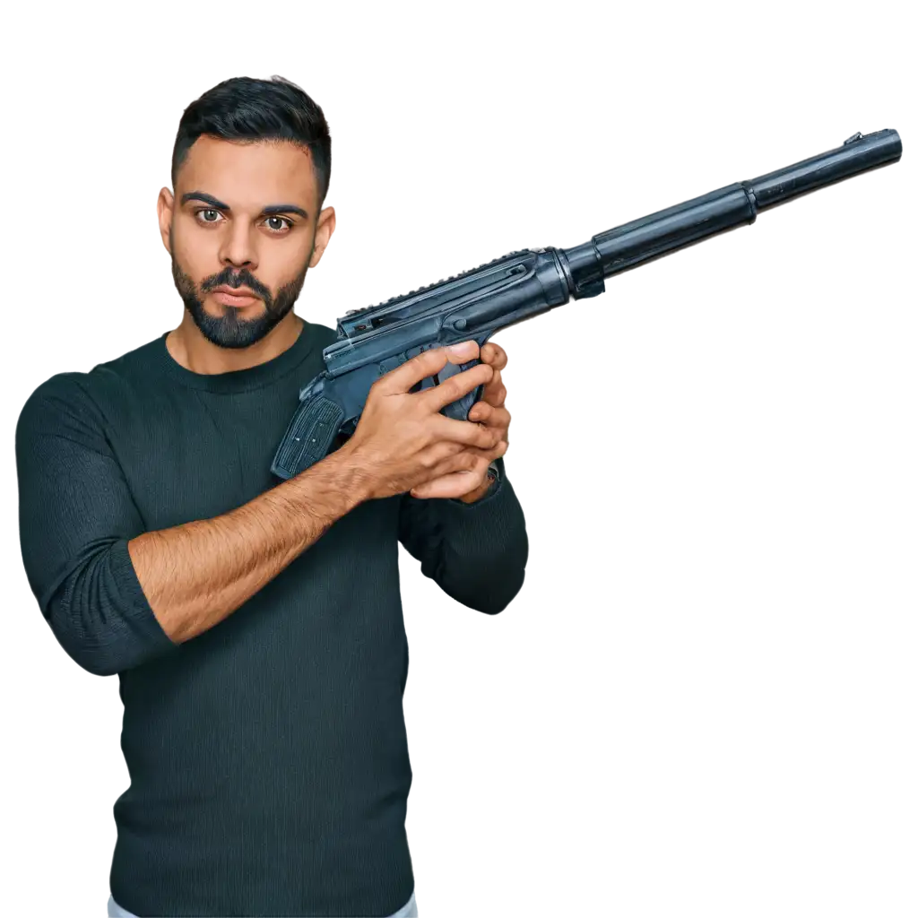 Virat-Kohli-with-Gun-PNG-HighQuality-Image-for-Versatile-Applications