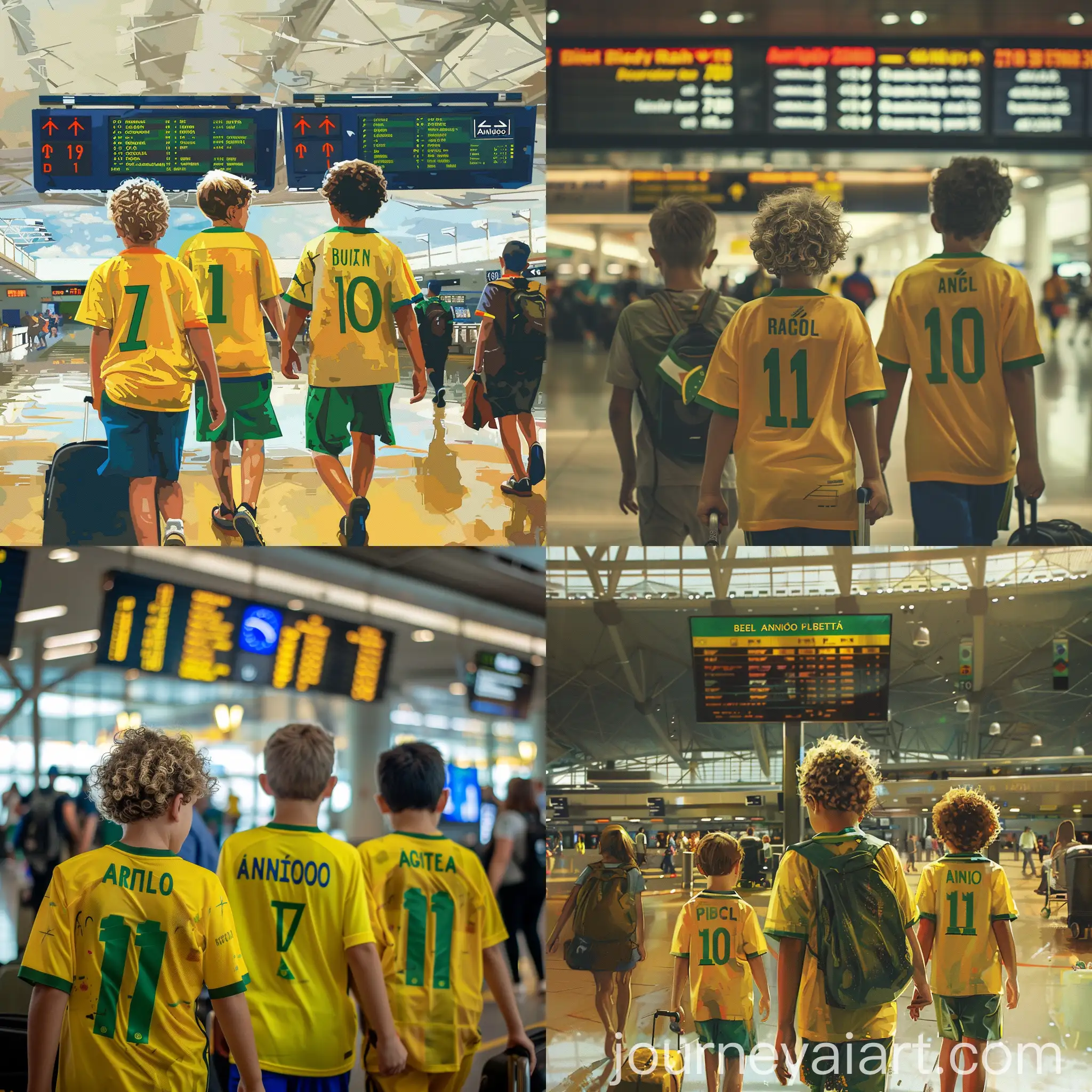 Three-Boys-in-Brazil-Jerseys-Arriving-at-Pineta-Airport-on-13-de-Agosto
