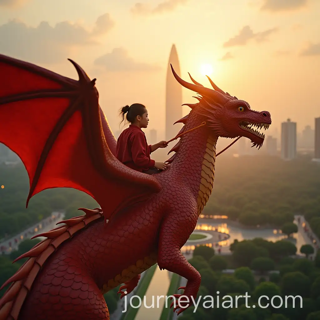 Riding-a-RedScaledAI-Art-Prompt-Expansion-Dragon-Over-Monas-in-Jakarta-During-Golden-Hour