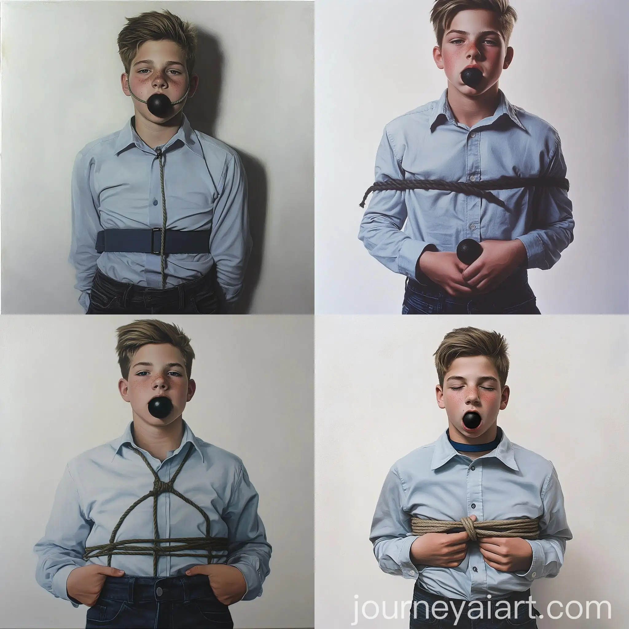 Teenage-Boy-in-Restrained-Pose-with-Mysterious-Object