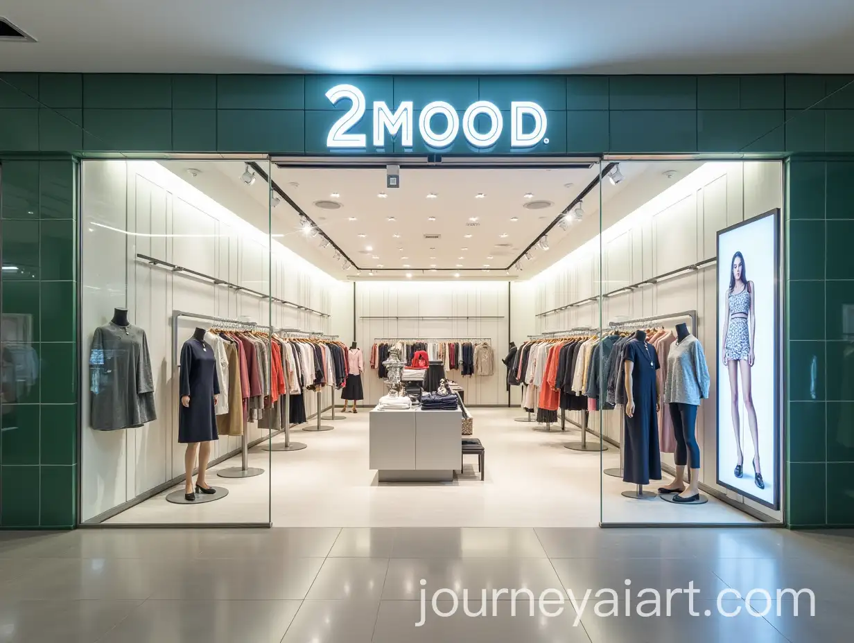 Showcase-of-Womens-Clothing-Store-2MOOD-with-Mannequins-and-Video-Screen