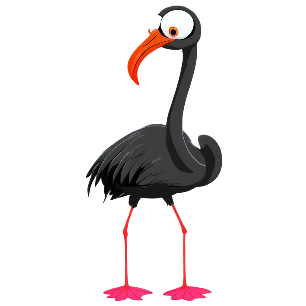 Cartoon-Spooky-Evil-Flamingo-PNG-Creative-AI-Art-Prompt