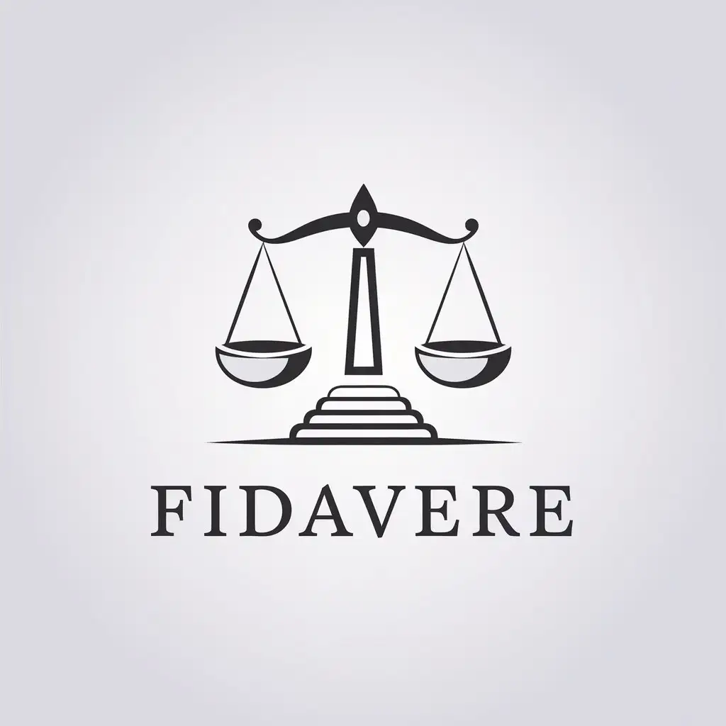 LOGO Design for Fidavere Justice Scale with Minimalistic Style for Legal Industry