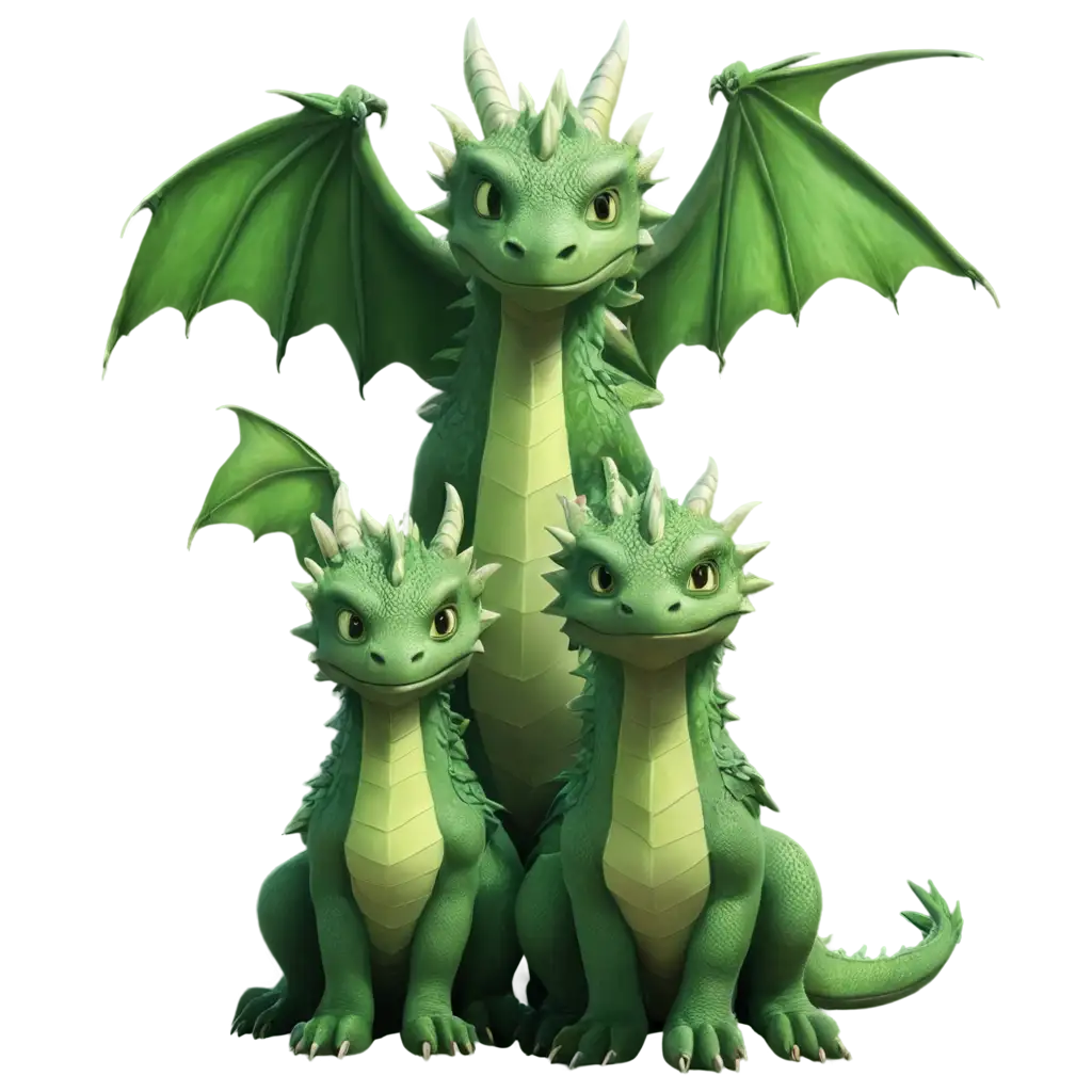 Friendly-Family-of-Dragons-PNGFriendly-family-of-dragons-Image-HighQuality-Digital-Artwork-for-Various-Uses