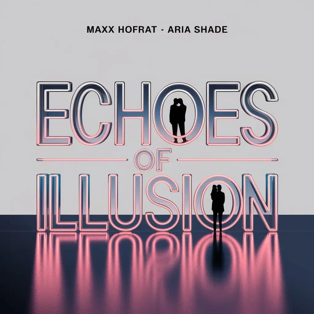 LOGO Design For MaXX Hofrat Aria Shade Echoes of Illusion with Translucent Typography and Neon Lights