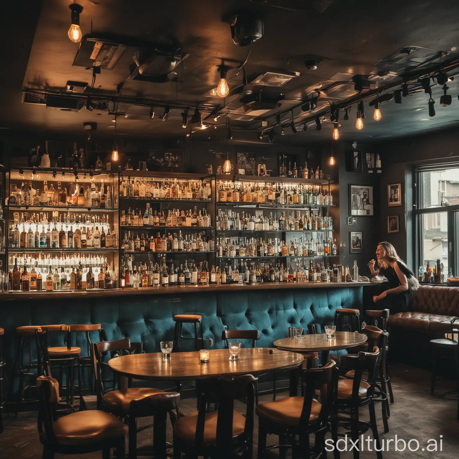 Vibrant-Bar-Scene-with-Drinks-Modern-Decor-and-Blues-Singers-Portraits