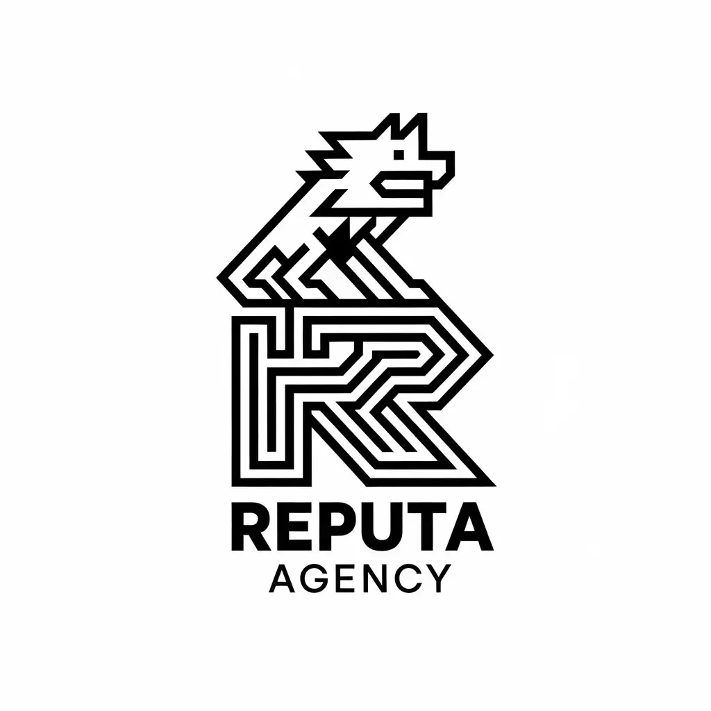 LOGO-Design-for-REPUTA-Agency-White-Wolf-Symbol-in-Vector-Style