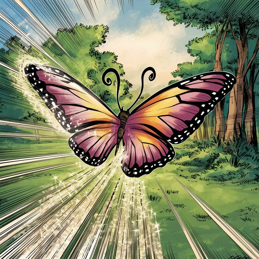 Butterfly in Flight A Comic Book Perspective