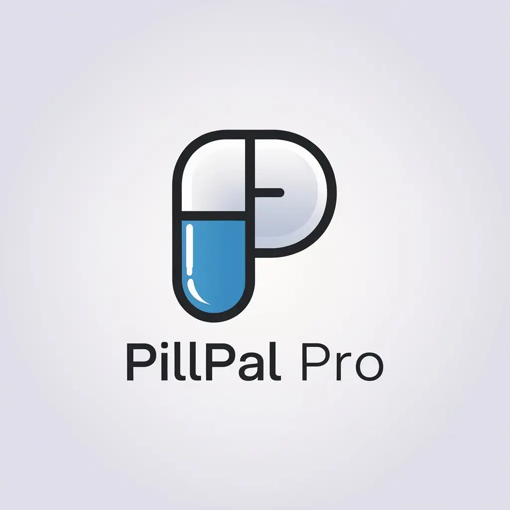 a vector logo design,with the text "PillPal Pro", main symbol:medicine or drug,Minimalistic,clear background