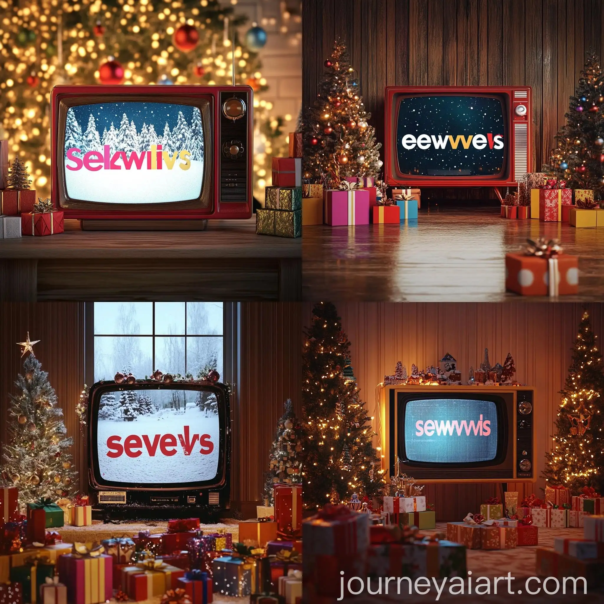 Christmas-Scene-with-Retro-TV-and-Seaviews-Logo