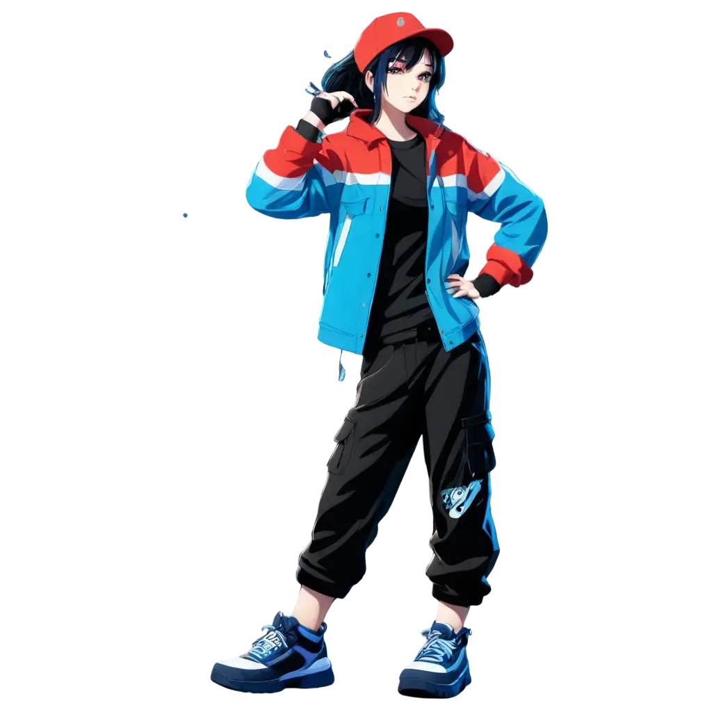 Anime-Human-Streetwear-Style-PNG-Image-with-GlowintheDark-Sneaker-Shoes-and-Urban-Graffiti-Background