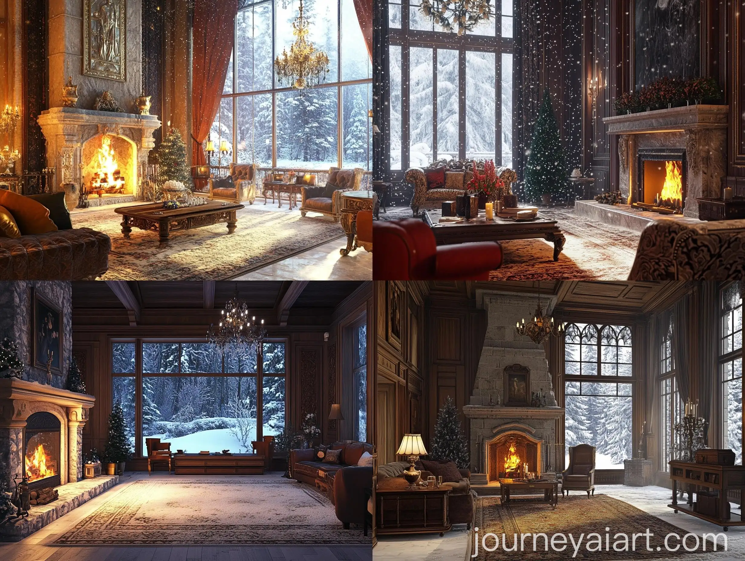 UltraLuxurious-PalaceInspired-Room-with-Cozy-Fireplace-and-Serene-Winter-View