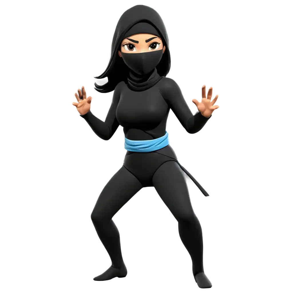 Cartoon-Ninja-Woman-PNG-Artistic-Illustration-of-a-Stealthy-Female-Ninja