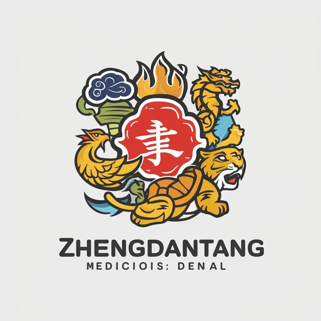 LOGO-Design-for-Zhengdantang-Elegant-Vector-Design-with-Chinese-Mythical-Symbols