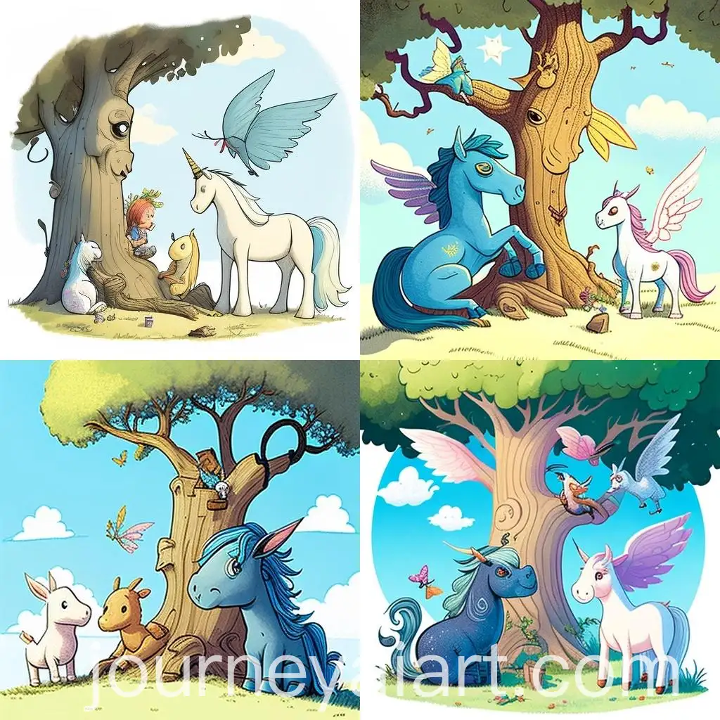 Friends-Discussing-Lunas-Dream-at-the-Great-Oak-Tree