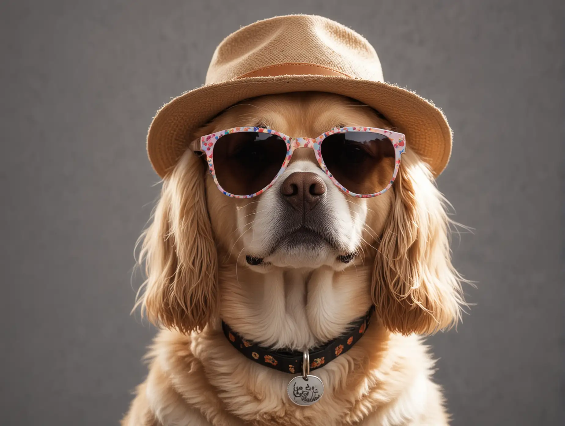 Stylish-Canine-in-Sunglasses-and-Hat