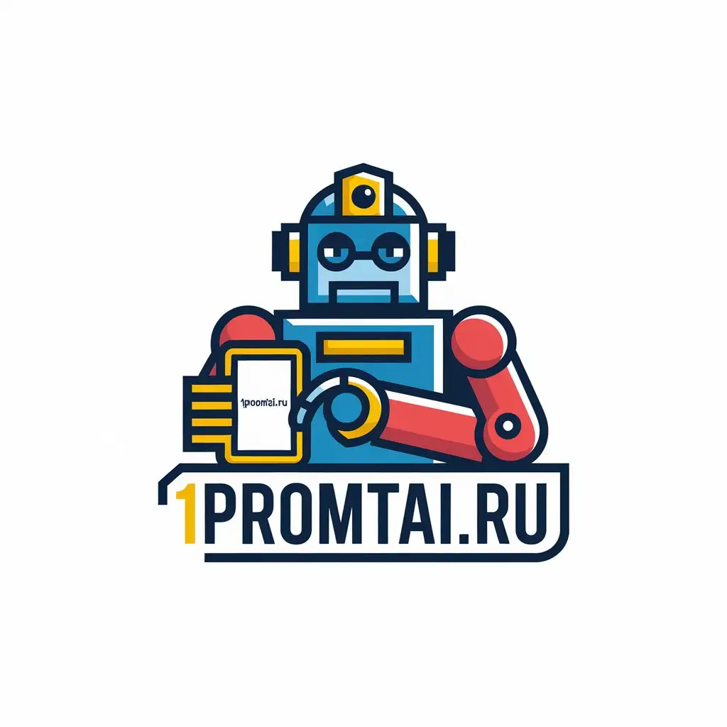 a vector logo design,with the text "1promtai.ru", main symbol:1promtai.ru,complex,be used in Internet industry,clear background