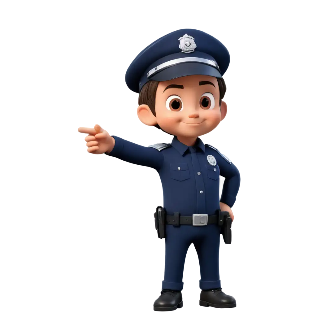 Cute-Cartoon-PNG-of-Small-Child-Police-Officer-Perfect-for-Kids-Designs-and-Educational-Projects