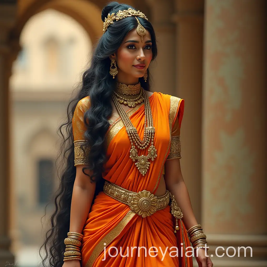 Indian-Ramayana-Goddess-Sita-in-Traditional-Elegant-Attire