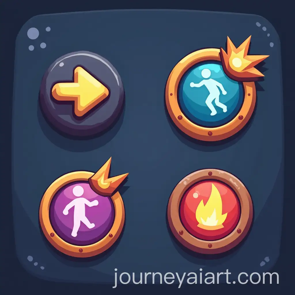 Mobile-Game-UI-with-Control-Elements-for-Character-Movement-and-Magic-Attacks