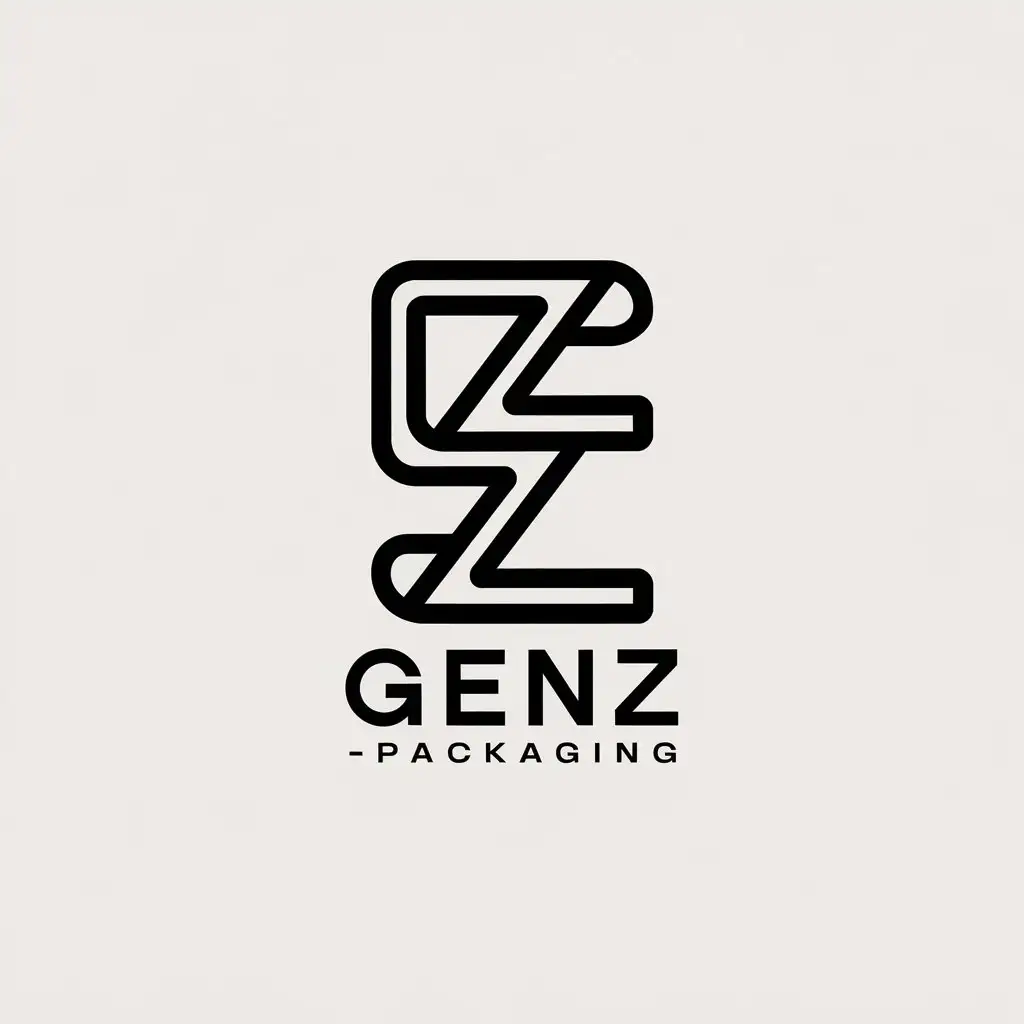 LOGO Design for Genzpackaging Creative G Z Symbol with Clear Background