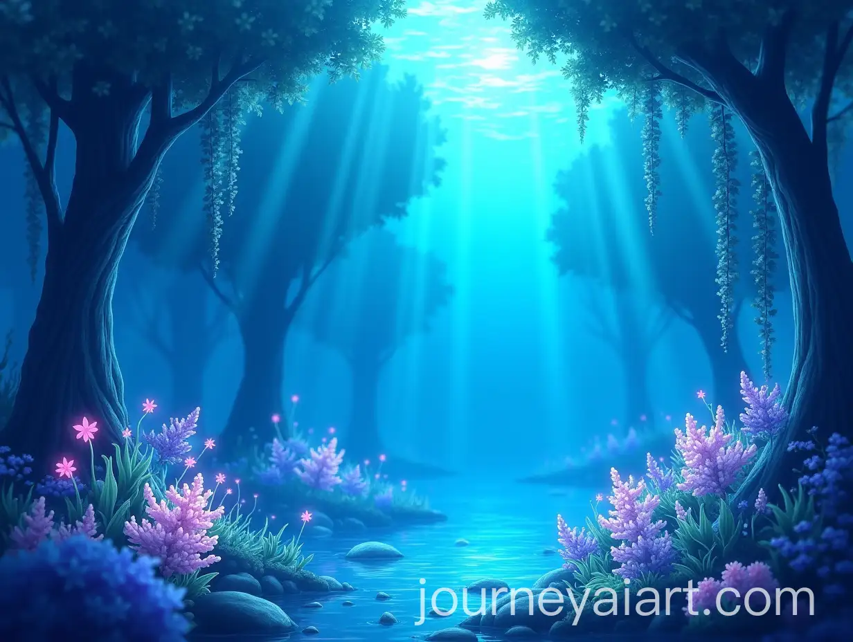 Underwater-Forest-with-Glowing-Plants-and-Wisteria-Vines-in-Anime-Style