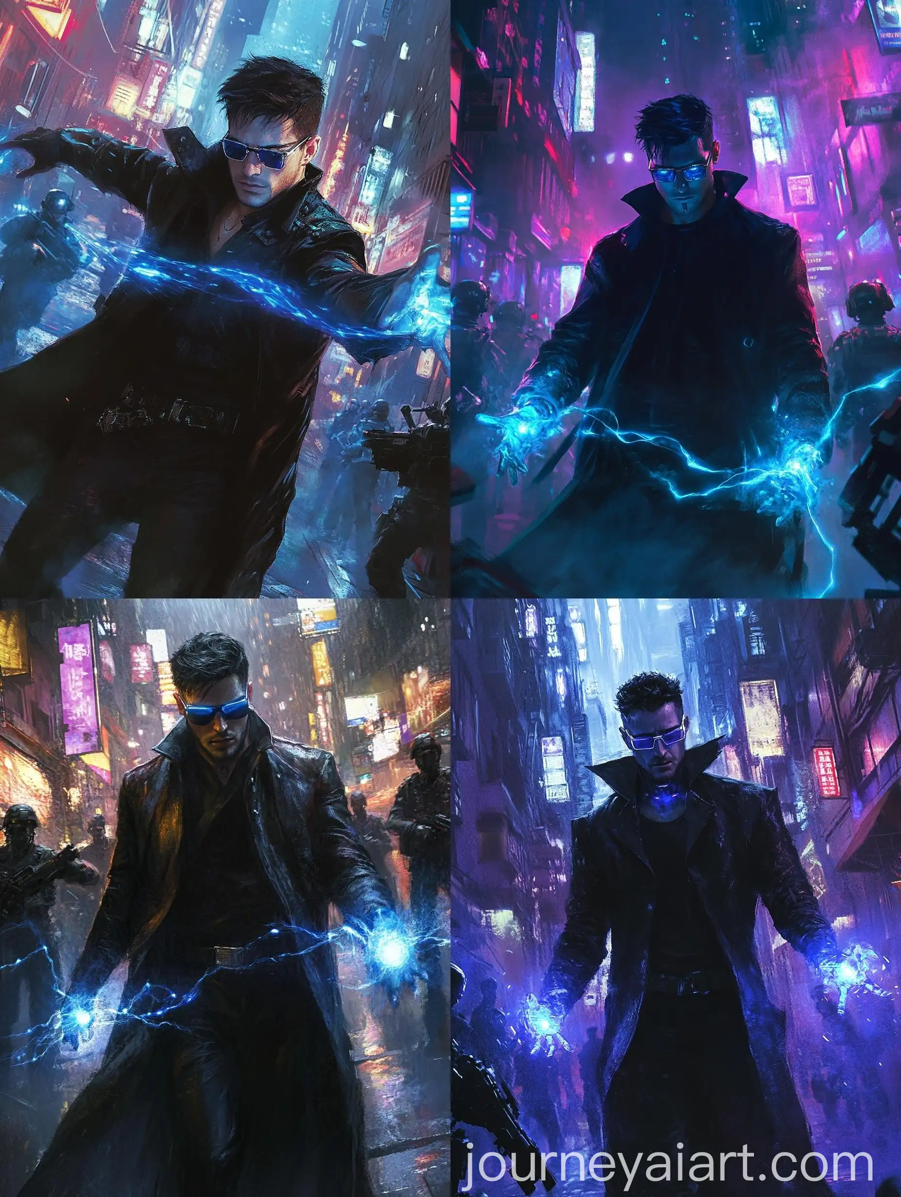 Warlock-in-Cyberpunk-City-Night-Battle