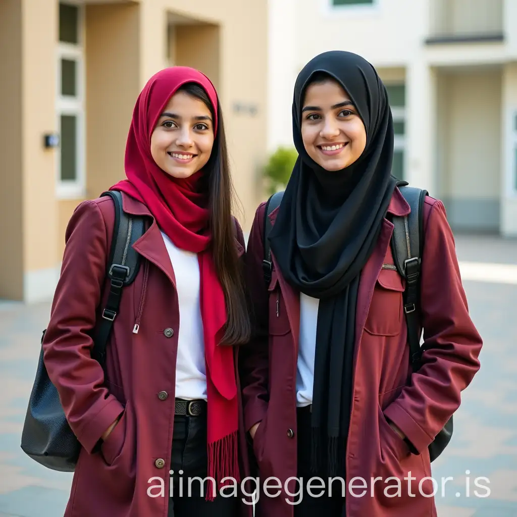 Two-Jordanian-Tenth-Grade-Female-Students-in-School-Attire