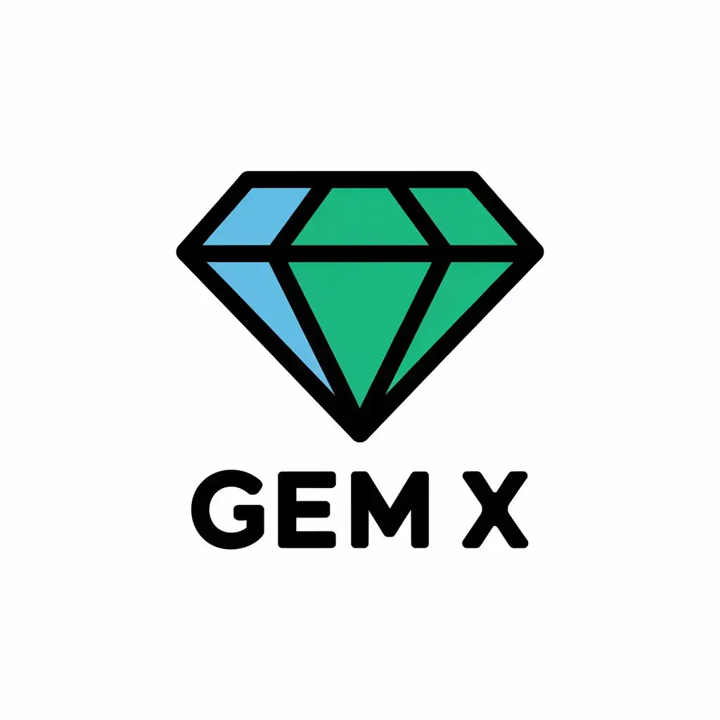 LOGO Design For Gem X Modern Gem Symbol for Finance Industry