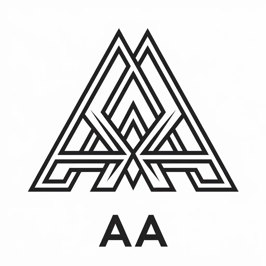 LOGO Design for AA Symmetrical Messianic A with Clean and Modern Style