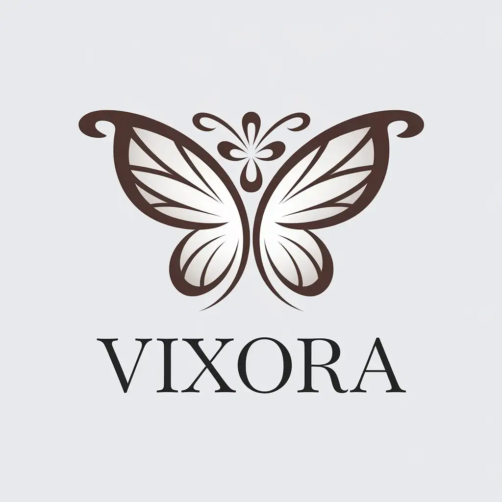 LOGO-Design-for-VIXORA-Elegant-Font-with-Butterfly-IXORA-Dragon-Boat-and-Flower