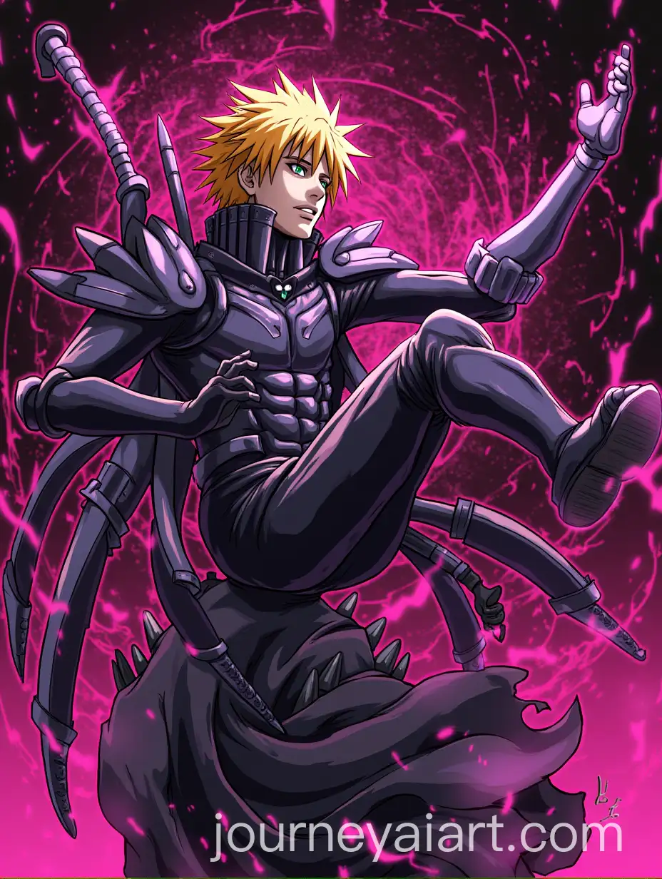 Ichigo-Kurosaki-Activating-Black-Karma-in-Neon-Mecha-Anime-Style