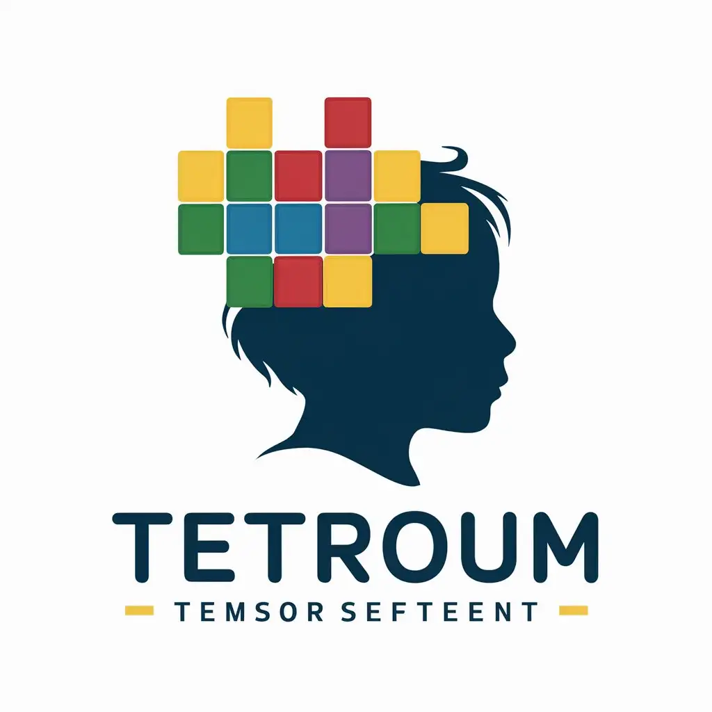 LOGO-Design-for-TetroUm-Flying-Tetris-Child-Profile-in-Education-Industry