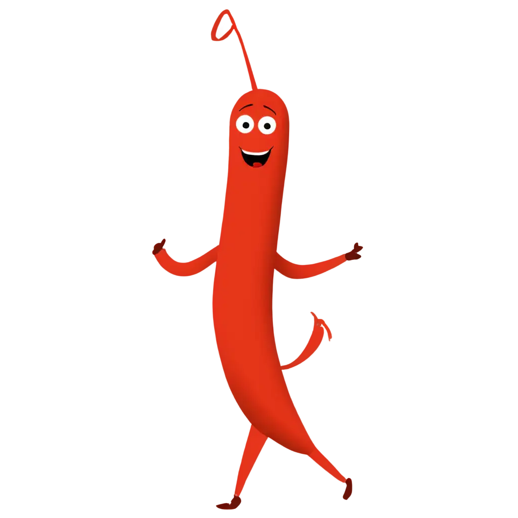 Vibrant-Red-Dancing-Sausage-PNG-for-Creative-Projects