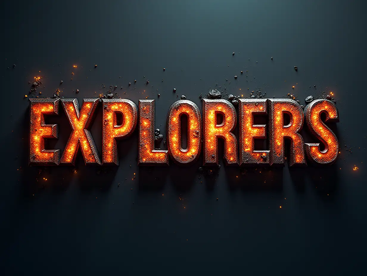 I want to create an image with letters  {Explorers=Metal}