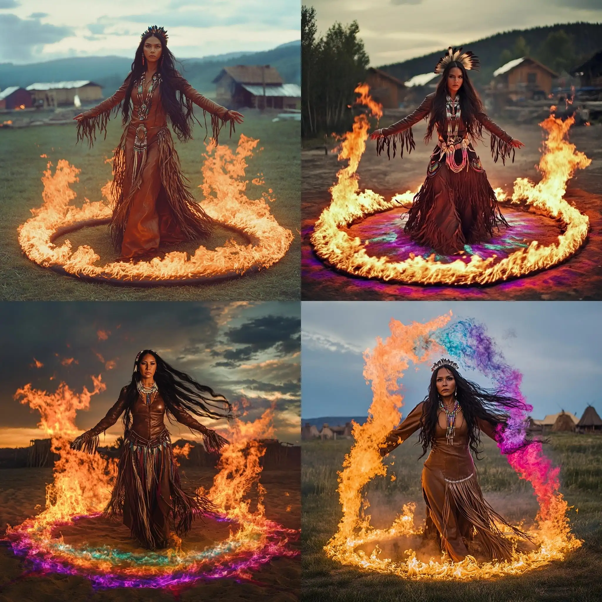 Native-American-Woman-Dancing-in-Circle-of-Vibrant-Flames