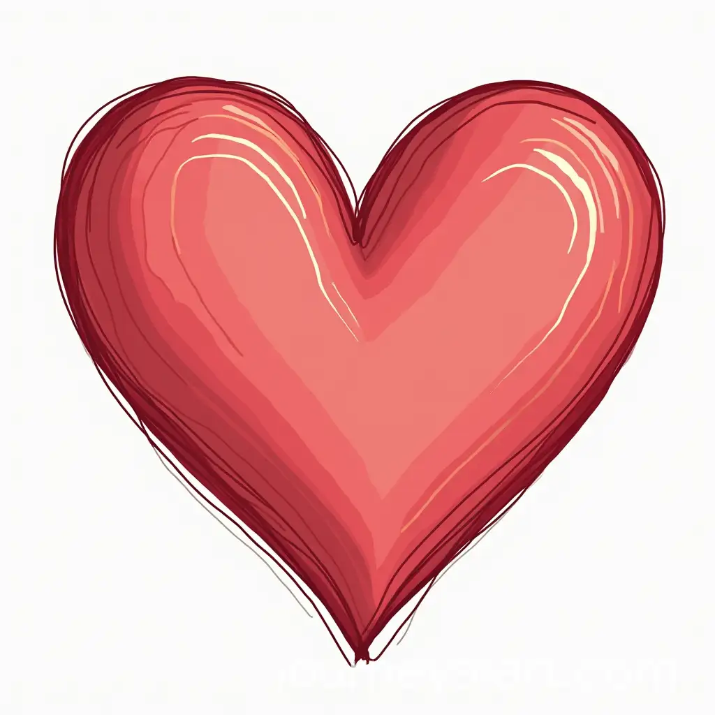 Large-Outlined-Heart-Design-on-a-Solid-Background