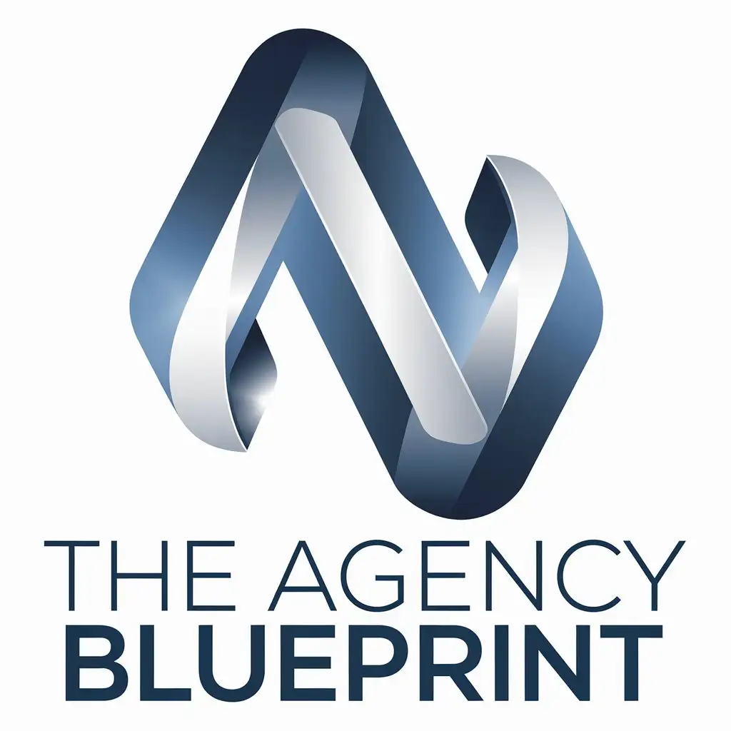 LOGO Design For The Agency Blueprint Modern Blue White TextBased Logo