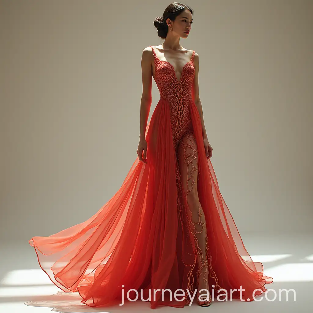 VeinInspired-Cocktail-Dress-Design-with-Artistic-Detailing
