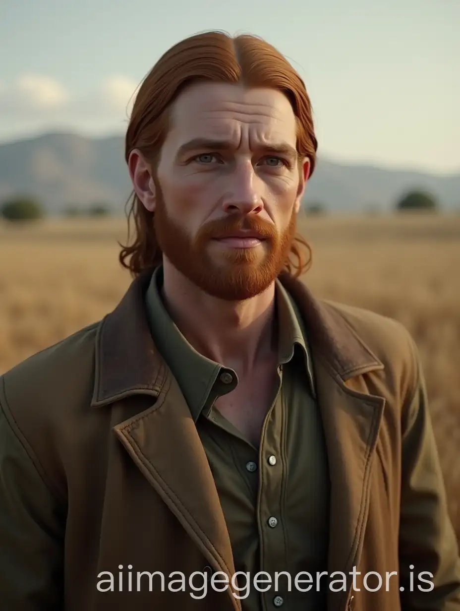 Man-Working-in-the-Field-with-Red-Hair-in-1900s-Style-Inspired-by-Red-Dead-Redemption