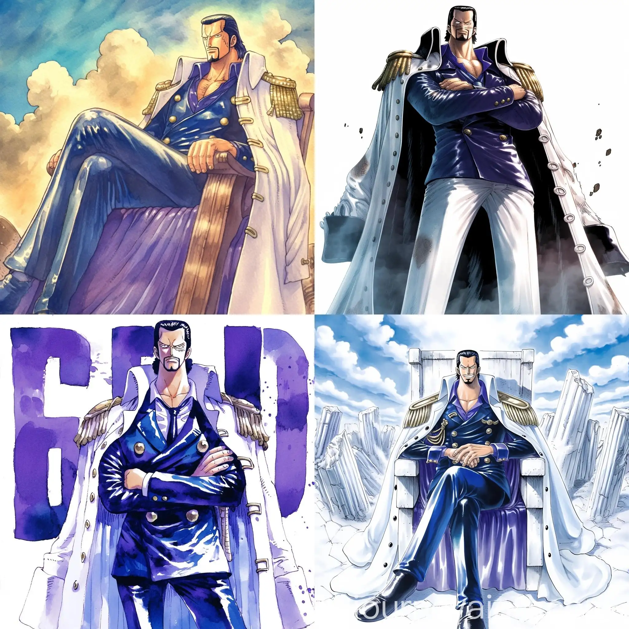 Watercolor-Portrait-of-an-Admiral-Character-from-One-Piece-Manga