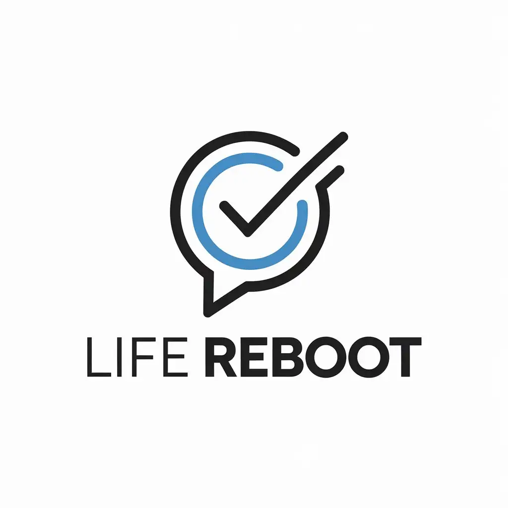 LOGO Design for Life Reboot Motivational Speeches Compilation with Minimalistic Style and Clear Background