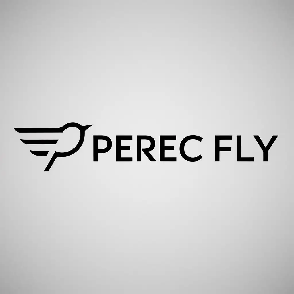 a logo design,with the text "PeReC Fly", main symbol:PeReC Fly,Moderate,be used in Internet industry,clear background