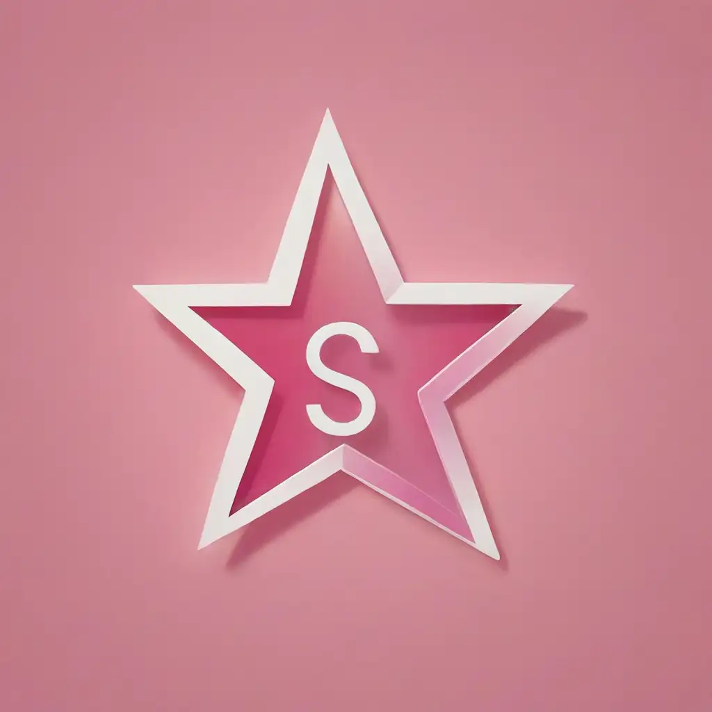 Minimalistic-Logo-Design-with-White-Letter-S-and-Star-on-Pink-Gradient-Background